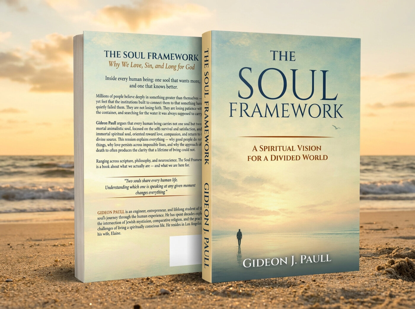The Soul Framework — 3D render of the print edition front and back covers